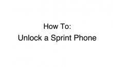 How To Unlock a Sprint Phone